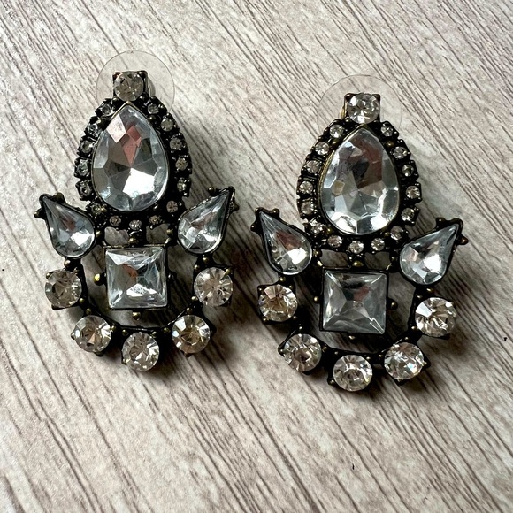 Bauble Bar Statement Earrings, Diamond Earrings - Picture 1 of 4